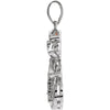 Sterling Silver 24.9x16mm Diamond Angel Pendant