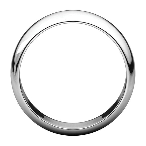 Sterling Silver 7mm Half Round Band, Size 6.5