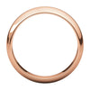 10k Rose Gold Half Round Band, Size 11