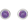 Sterling Silver Imitation Amethyst Earrings