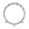 14k White Gold Ring Guard, Size 6