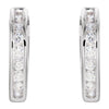 Sterling Silver Cubic Zirconia Hinged Hoop Earrings