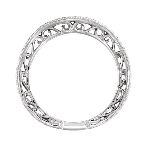 14k White Gold 1/8 CTW Diamond Band, Size 6