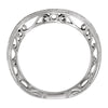 14k White Gold Hand-Engraved Band, Size 6