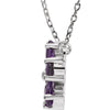 14k White Gold Amethyst 16" Necklace