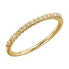 14k Yellow Gold 1/6 ctw. Yellow Diamond Stackable Ring, Size 7