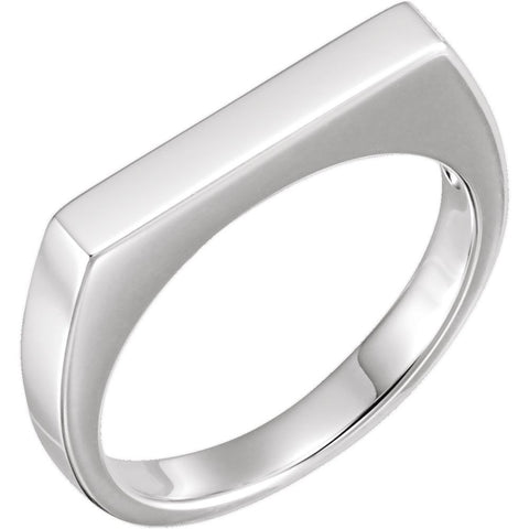 14k White Gold Stackable Ring, Size 7