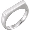 Metal Fashion Stackable Ring in 14k White Gold ( Size 6 )