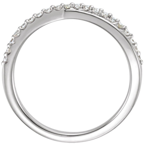 Platinum 1/5 CTW Diamond Ring, Size 7