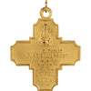 14k Yellow Gold 30x29mm Four-Way Cross Medal