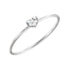 14k White Gold 0.03 ctw. Diamond Petite Heart Ring, Size 7