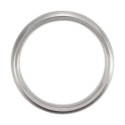 Titanium & 14K Rose Inlay 7mm Satin Finish Band Size 8