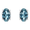 14k White Gold Sky Blue Topaz Earrings