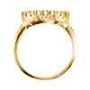 14k Yellow Gold 13mm Coin Ring Mounting, Size 6