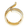 14k Yellow Gold 1/2 CTW Diamond Spiral Wrap Ring