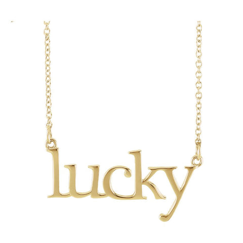 14k Yellow Gold "Lucky" 16.4" Necklace