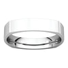14k White Gold 4mm Square Comfort Fit Band, Size 7