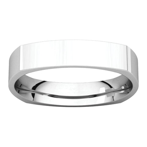 14k Yellow Gold 4mm Square Comfort Fit Band, Size 9.5