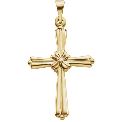 14k Yellow Gold Cross Pendant