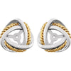 14k White Gold & 14K Yellow Gold Plated Earring Jackets