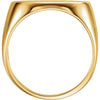 10k Yellow Gold 12x18mm Oval Signet Ring, Size 10