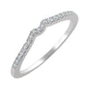 14k White Gold 1/8 ctw. Diamond Band, Size 7