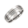 Domed Titanium Wedding Band Ring (Size 7 )