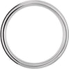 14k White Gold 6mm Comfort-Fit Milgrain Band with Florentine Finish Size 9