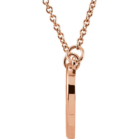 14k Rose Gold 15.75x17mm Heart 16" Necklace