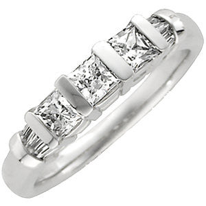 Platinum 3/4 CTW Diamond Anniversary Band, Size 6