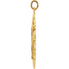 14k Yellow Gold 32x23mm Oval Filigree Miraculous Medal
