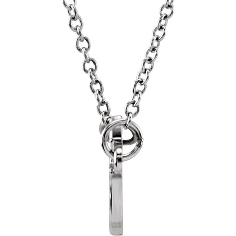 14k White Gold Tiny Posh Lotus 16-18" Necklace