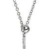 14k White Gold Tiny Posh Lotus 16-18" Necklace