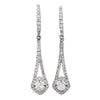 14k White Gold 3/4 CTW Diamond Chandelier Earrings
