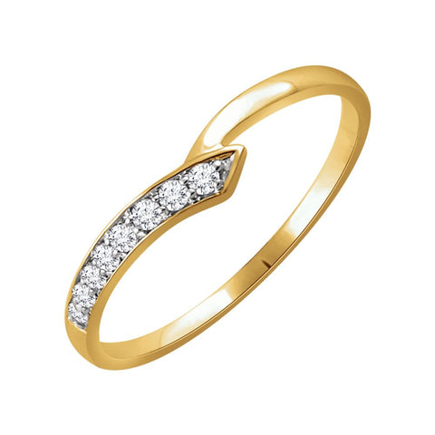 14k White Gold 1/10 CTW Diamond Ring , Size 7