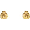 14k Yellow Gold Ladybug Earrings