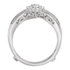 14k White Gold 1/3 CTW Diamond Ring Guard , Size 7