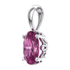14k White Gold Pink Tourmaline Pendant