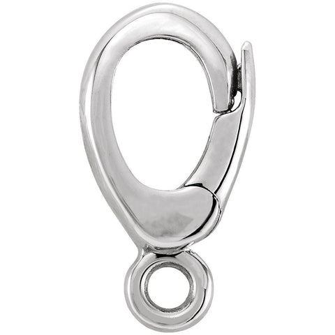 Sterling Silver Small Elongated Enhancer Bail with Jump Ring