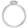 14k White Gold 1/4 CTW Diamond Stackable Ring, Size 7