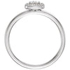 14k White Gold 1/4 CTW Diamond Stackable Ring, Size 7