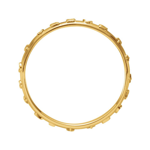 10k Yellow Gold Prayer Ring, Size 7