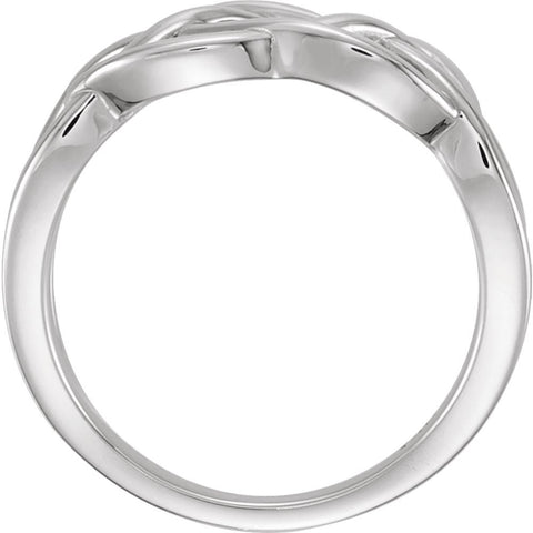 14k White Gold Freeform Ring, Size 7