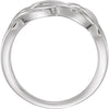 14k White Gold Freeform Ring, Size 7
