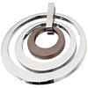 Stainless Steel 33.98X33.91mm Ladies Triple Circle Pendant With Chocolate Immerse Plating