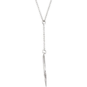 Sterling Silver 16" Necklace with Fashion Drop