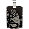 Black Immersion Plated Stainless Steel Dog Tag Pendant