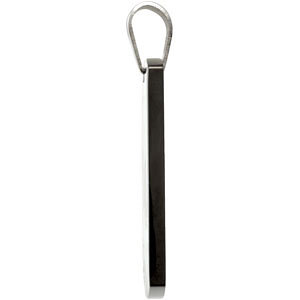 Black Immerse Plated Stainless Steel Dog Tag Pendant