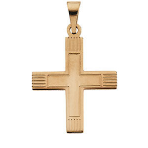 14k Yellow Gold Greek Cross Pendant
