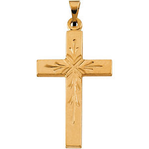 14k Yellow Gold Cross Pendant